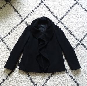 Ann Taylor black wool short winter coat